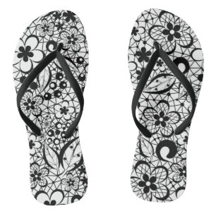 Black lace jandals