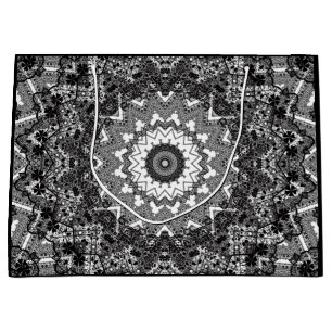 Black lace large gift bag