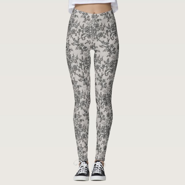 Black Lace Leggings (Front)