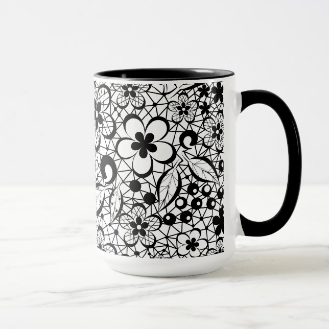 Black lace mug (Right)