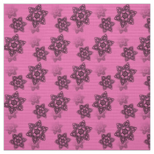 Black Lace on Pink Fabric