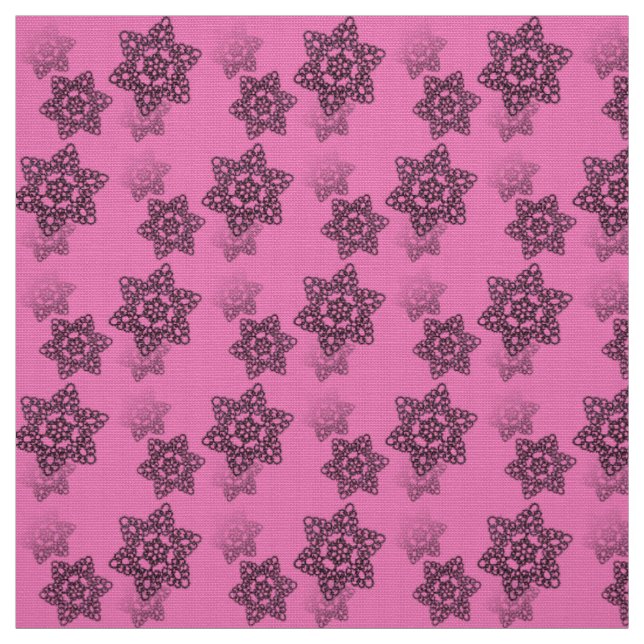 Black Lace on Pink Fabric (Swatch)