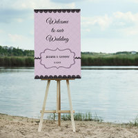 Black Lace on Soft Lavender Custom Wedding