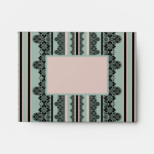 Black lace , openwork throw pillow envelope