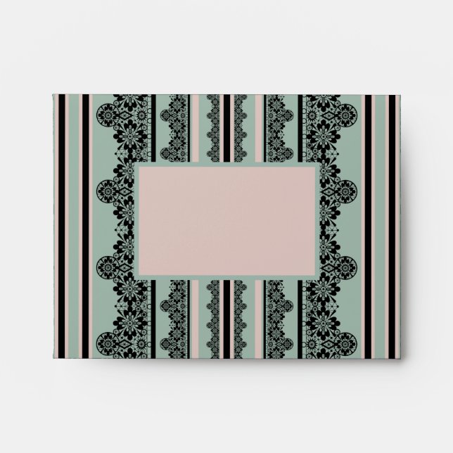 Black lace , openwork throw pillow envelope (Front)