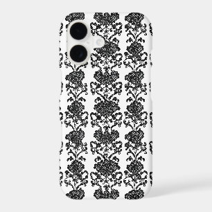 Black Lace Pattern Intricate Flower