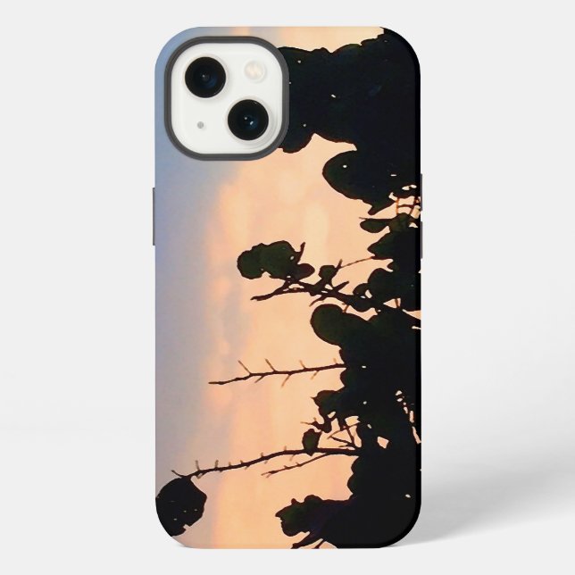 Black Lace Sunset iPhone Case (Back)