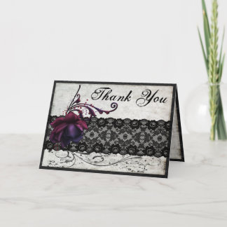 Black Lace Wedding Thank You