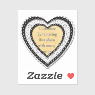Black Laced Heart Frame Valentine's Day