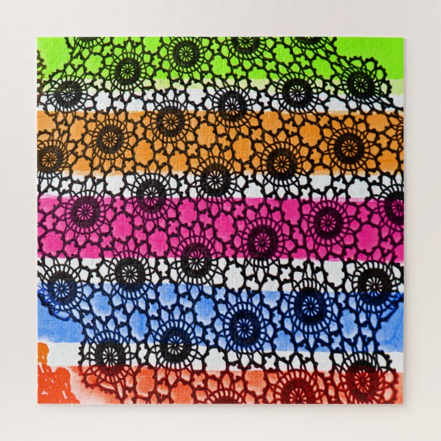 Black lacy art jigsaw puzzle (Vertical)