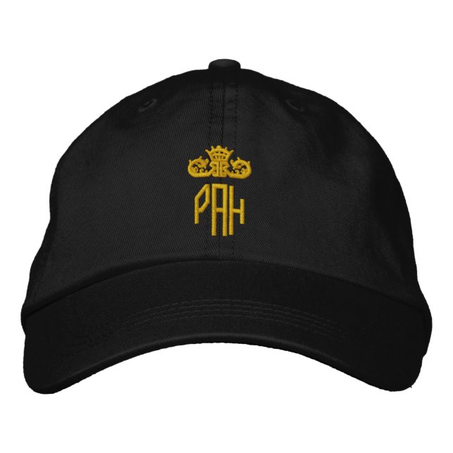 Black Ladies Cap with Monogram (Front)