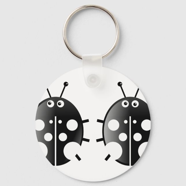 Black Ladybugs Key Ring (Front)