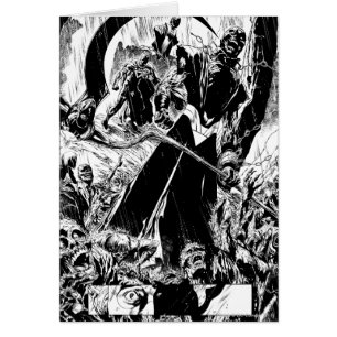 Black Lantern Corps Panel - Black and White