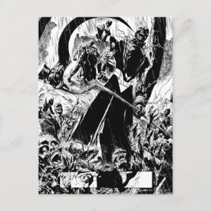 Black Lantern Corps Panel - Black and White Postcard