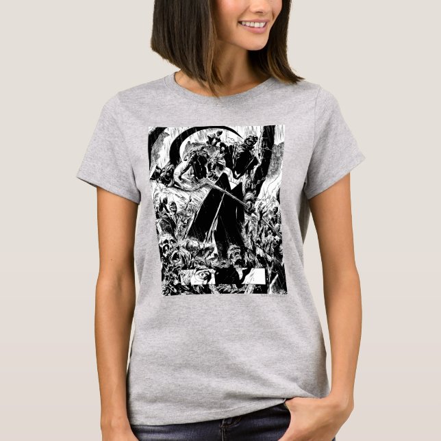 Black Lantern Corps Panel - Black and White T-Shirt (Front)
