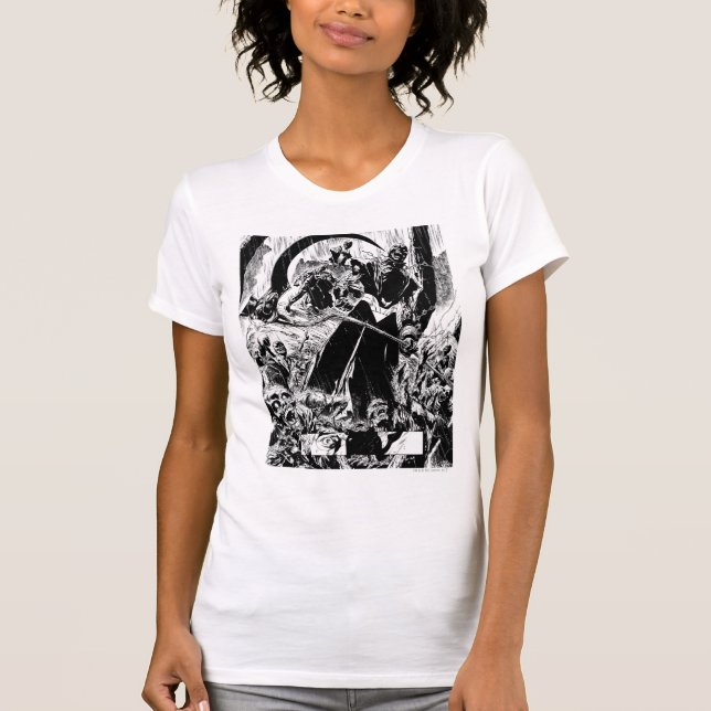 Black Lantern Corps Panel - Black and White T-Shirt (Front)