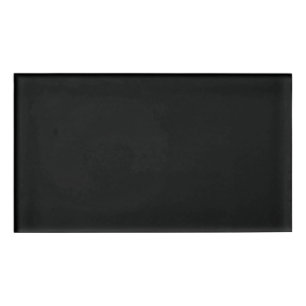 Black Large Rectangle Name Tag