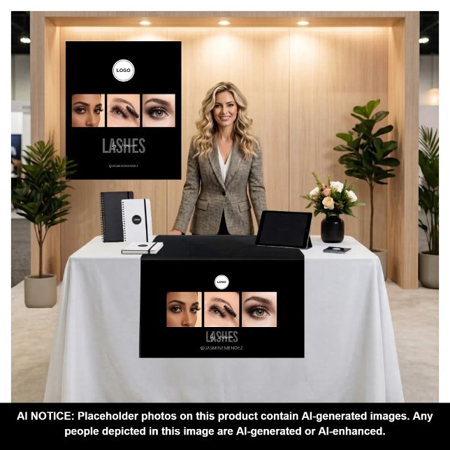 Black Lashes Studio Photo Collage Trade Show Tapestry (Creator Uploaded)