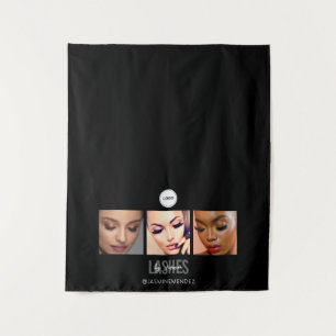 Black Lashes Studio Photo Collage Trade Show Tapestry