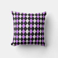 Black & LAVENDER PINK Diamonds ARGYLE Pattern