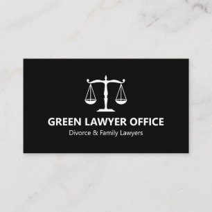 Black Lawyer Law Office Business Card