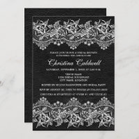 Black Leather and Lace Look Bridal Shower