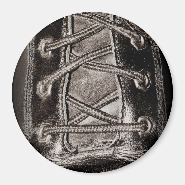 Black Leather and Laces Magnet (Front)