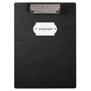 Black leather  clipboard