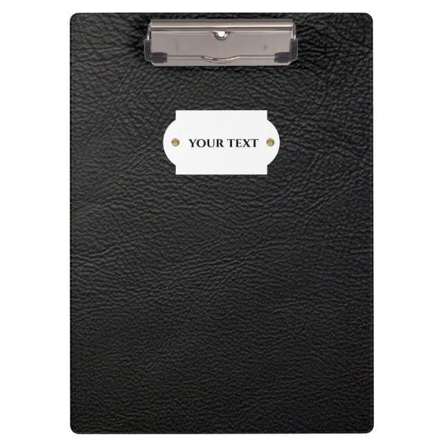 Black leather  clipboard (Front)