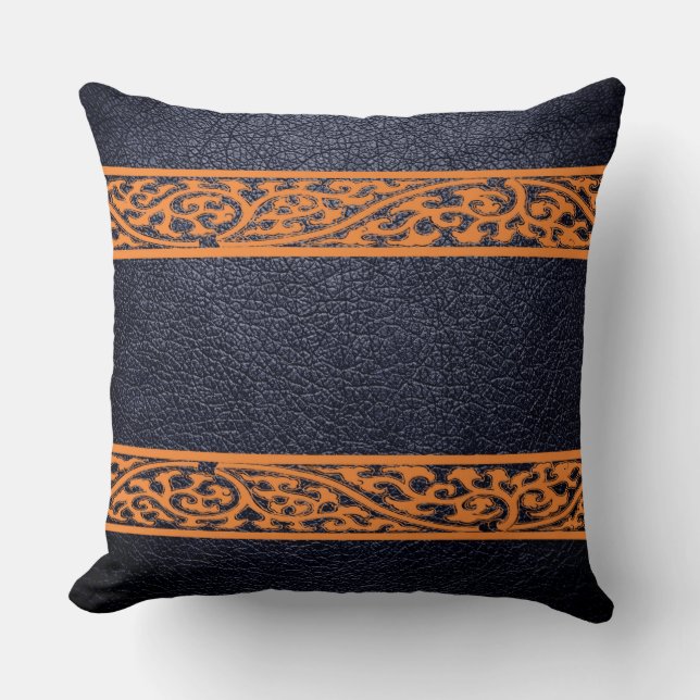 Black Leather Cushion (Front)