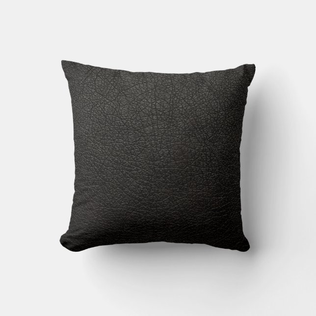 Black Leather Cushion (Front)