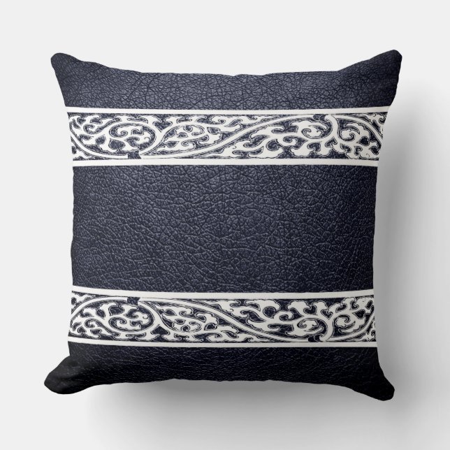 Black Leather Cushion (Front)