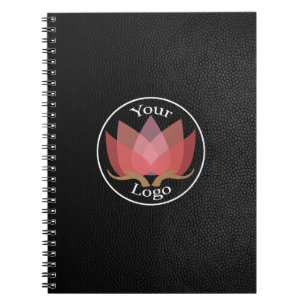 Black Leather Custom LOGO Notebook