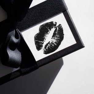 Black Leather Kiss Lips Valentine’s Day Custom Cut