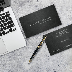Black Leather Look Law Office Business Card