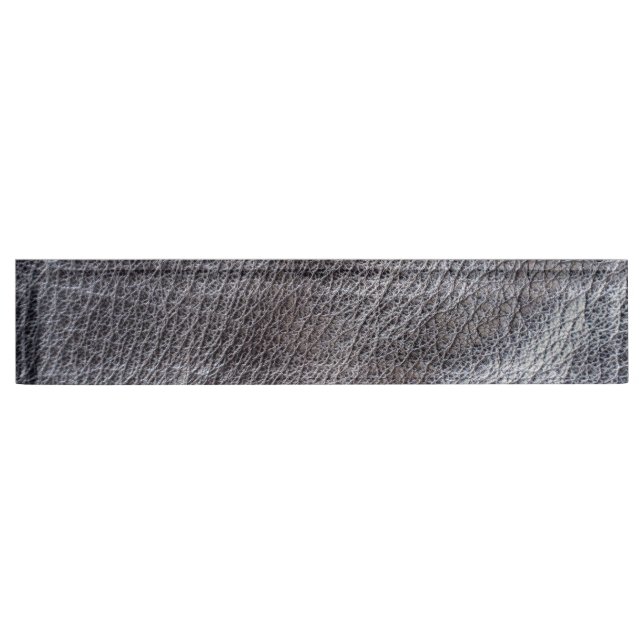 Black leather-look pattern nameplate (Front)