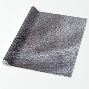 Black leather-look pattern wrapping paper