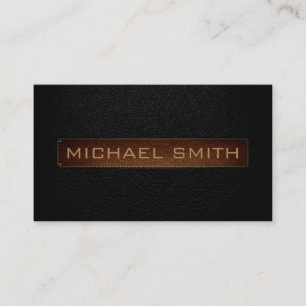 Black Leather Look Professional Business Card