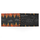 Black Leather & Orange Flames Motorcycle Wedding