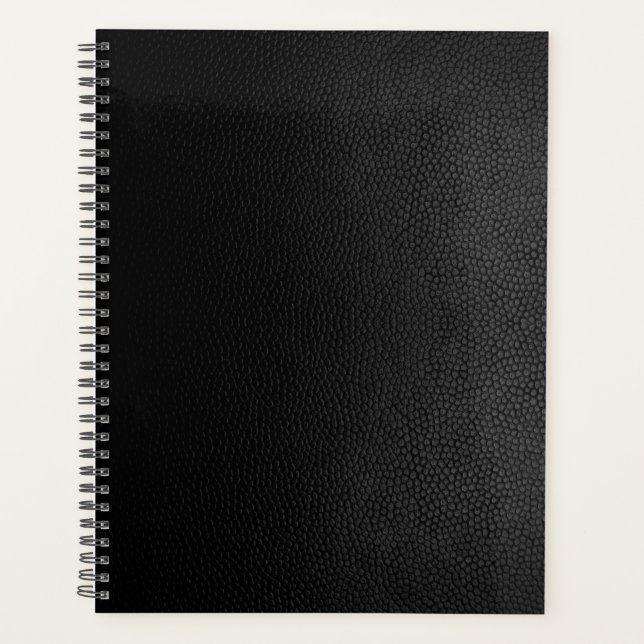 Black Leather Planner (Front)