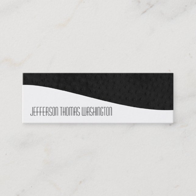 Black Leather Professional Slim Business Cards (Front)