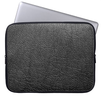Black leather: seamless closeup texture. laptop sleeve