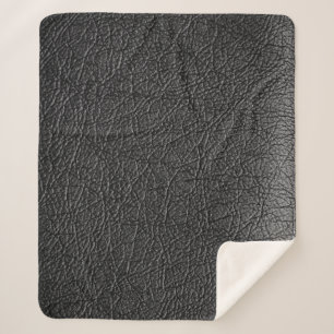 Black leather: seamless closeup texture. sherpa blanket