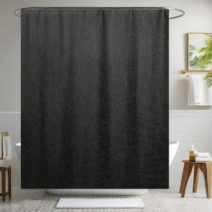 Black Leather Shower Curtain