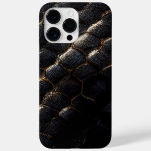 Black leather snakeskin iphone case