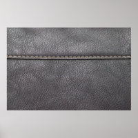 Black leather stitched with white stitching