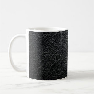 Black leather texture and backgroundleather,textur coffee mug