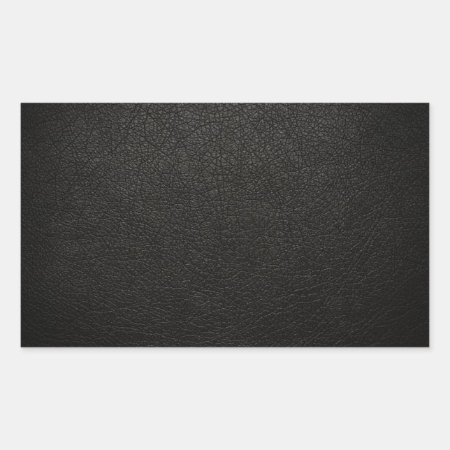 Black Leather Texture Background Rectangular Sticker (Front)