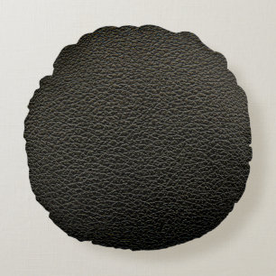 Black leather texture or background. abstract,anim round cushion