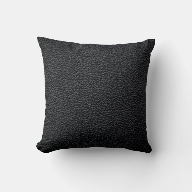 Black leather texture or background. leather,textu cushion (Front)